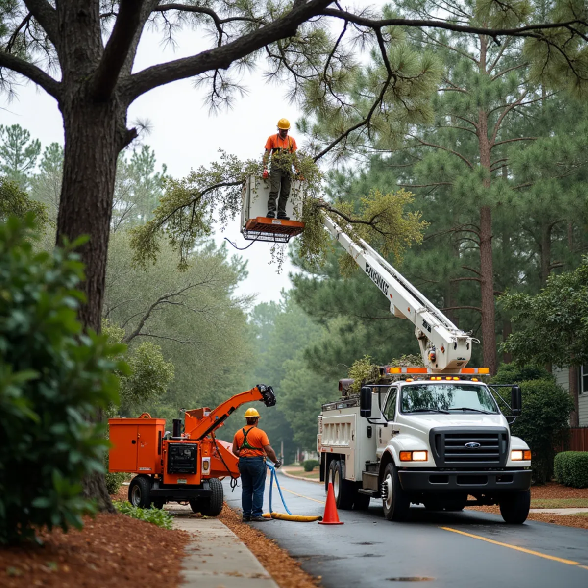 Certified tree service crew working in Augusta, GA