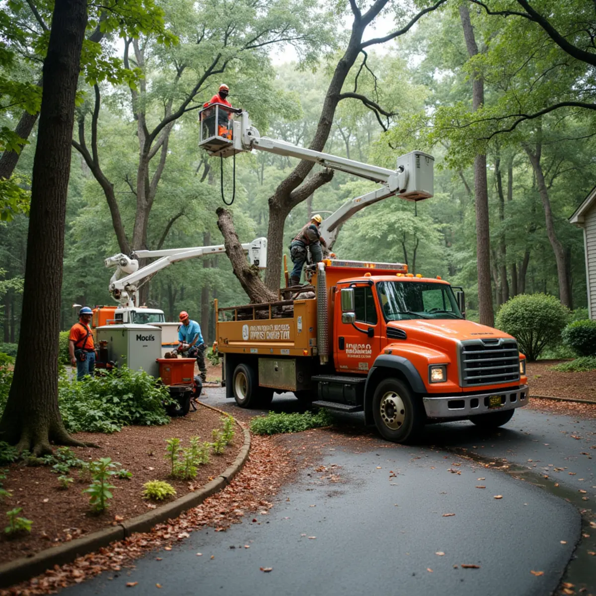 Certified tree service crew working in Brookhaven, GA