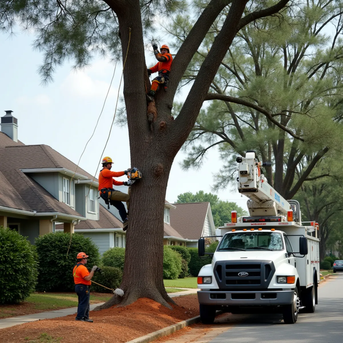 Certified tree service crew working in Brunswick, GA