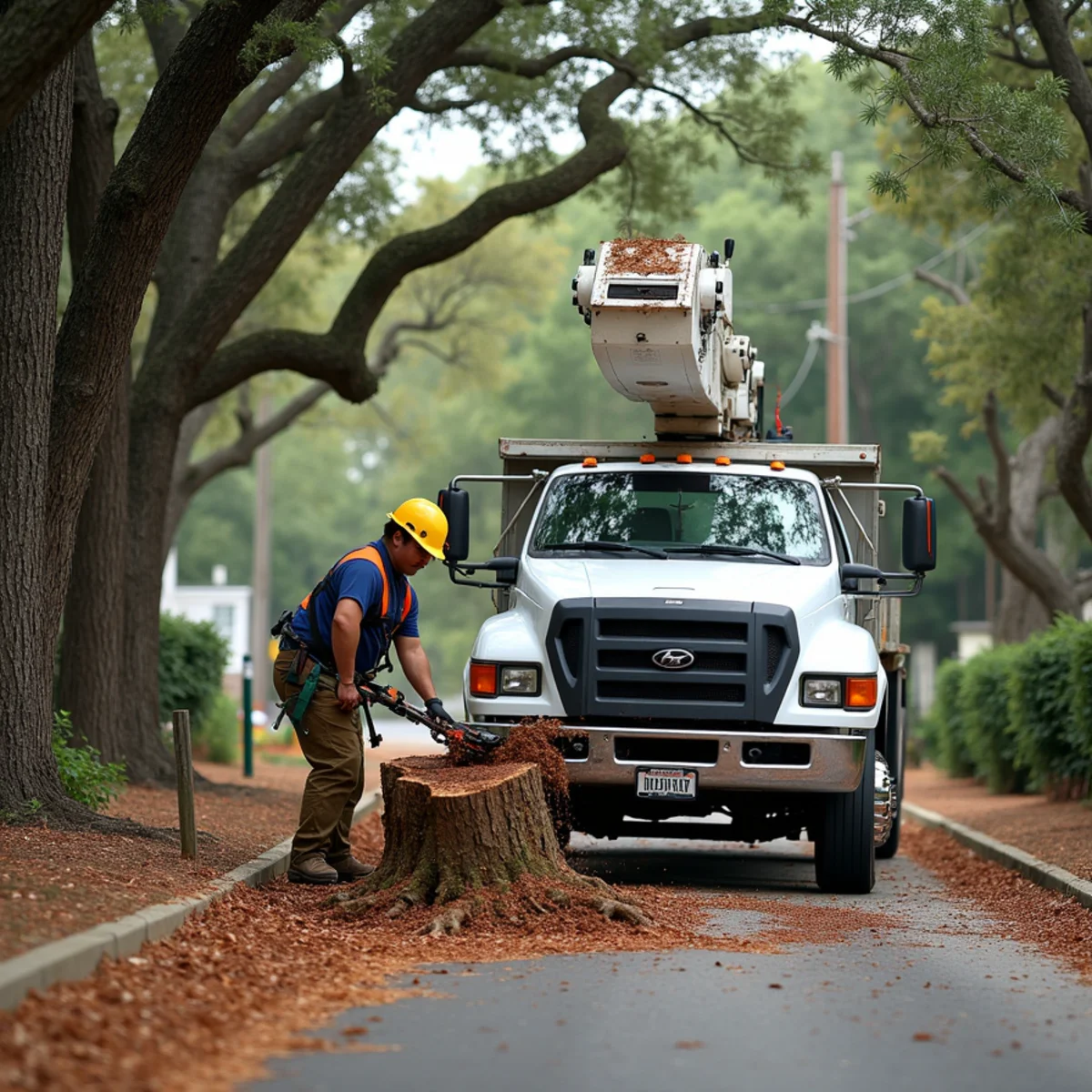 Certified tree service crew working in Covington, GA