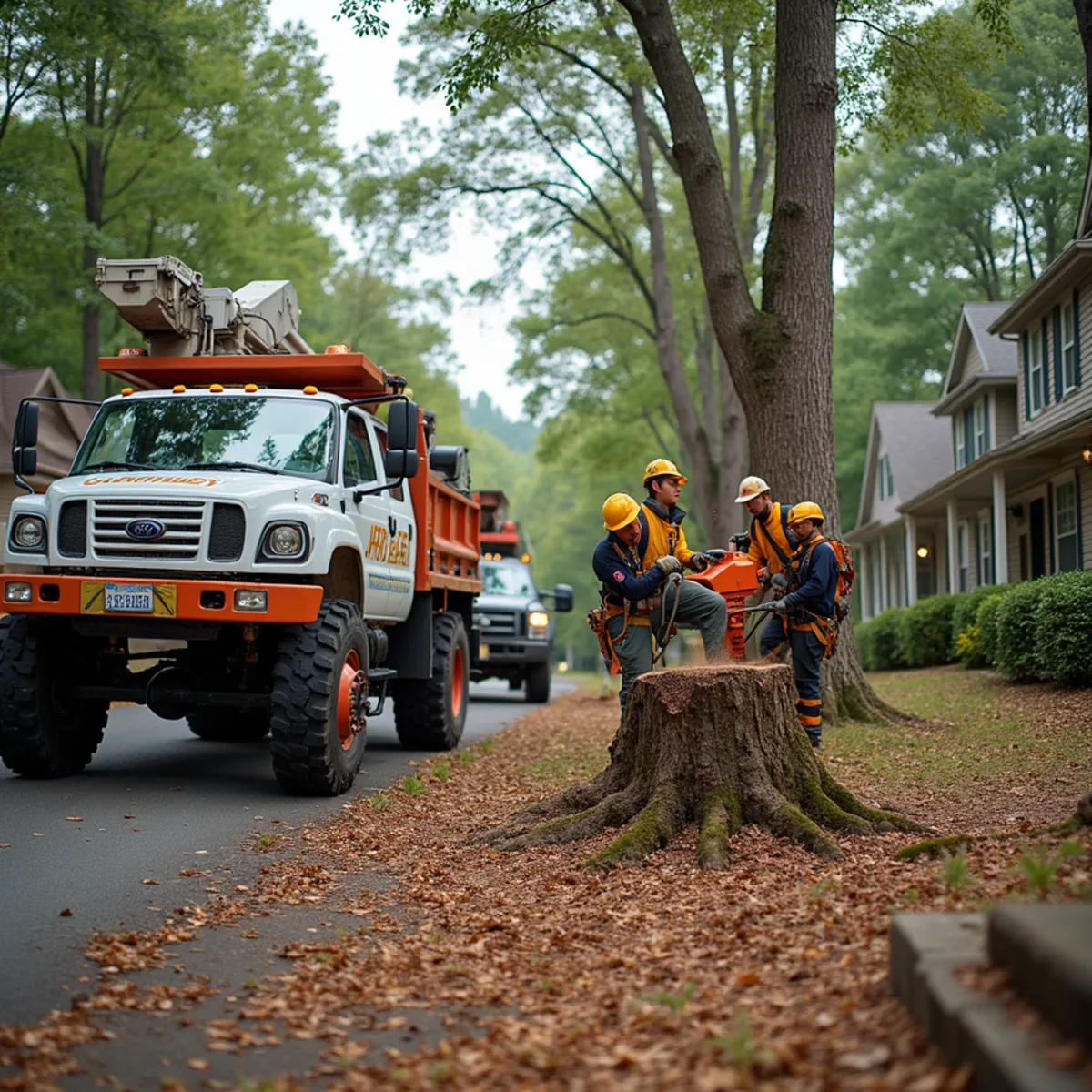 Certified tree service crew working in Dalton, GA