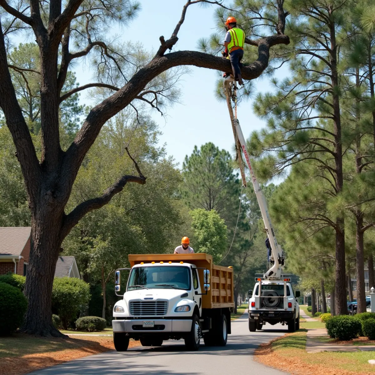 Certified tree service crew working in McDonough, GA