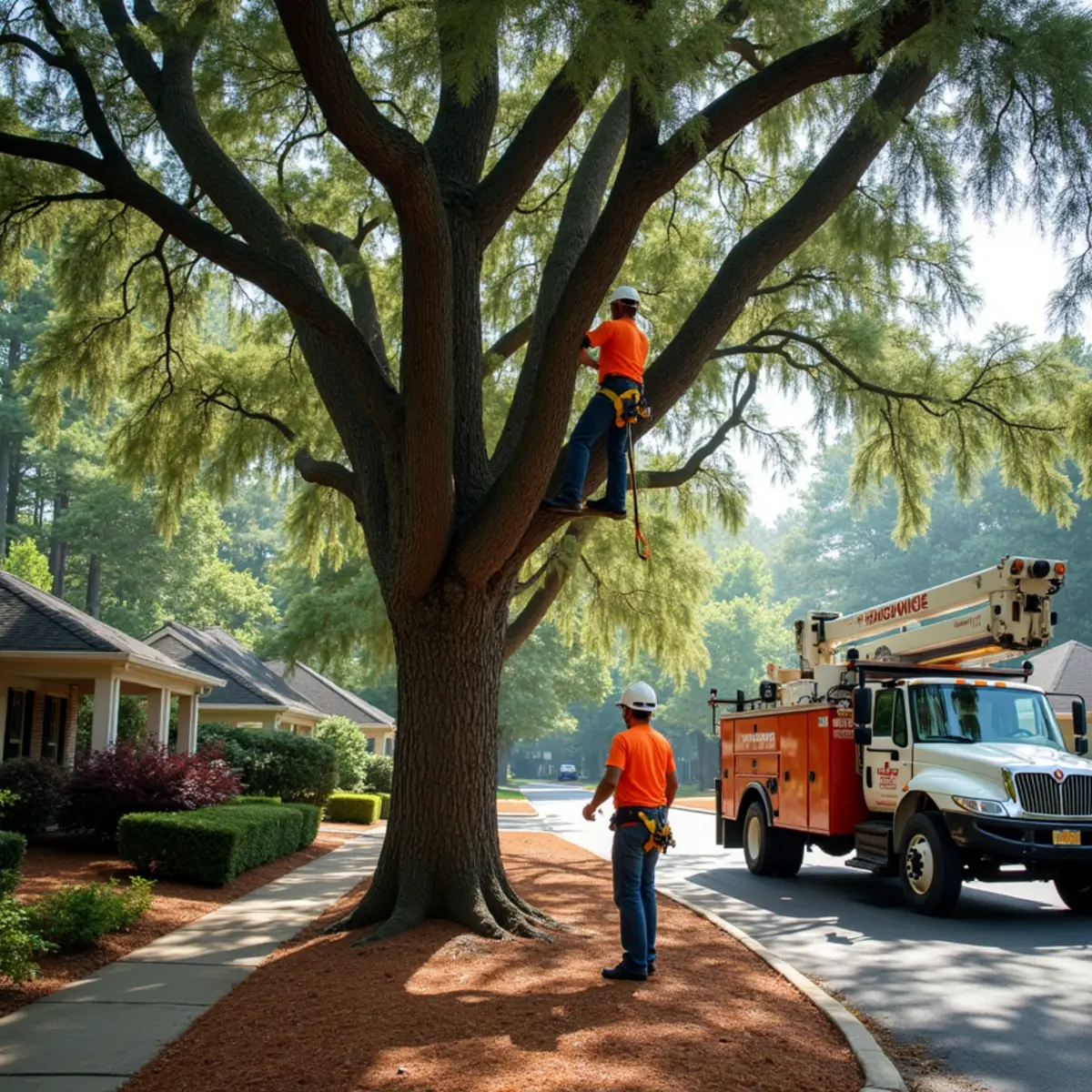 Certified tree service crew working in Milledgeville, GA