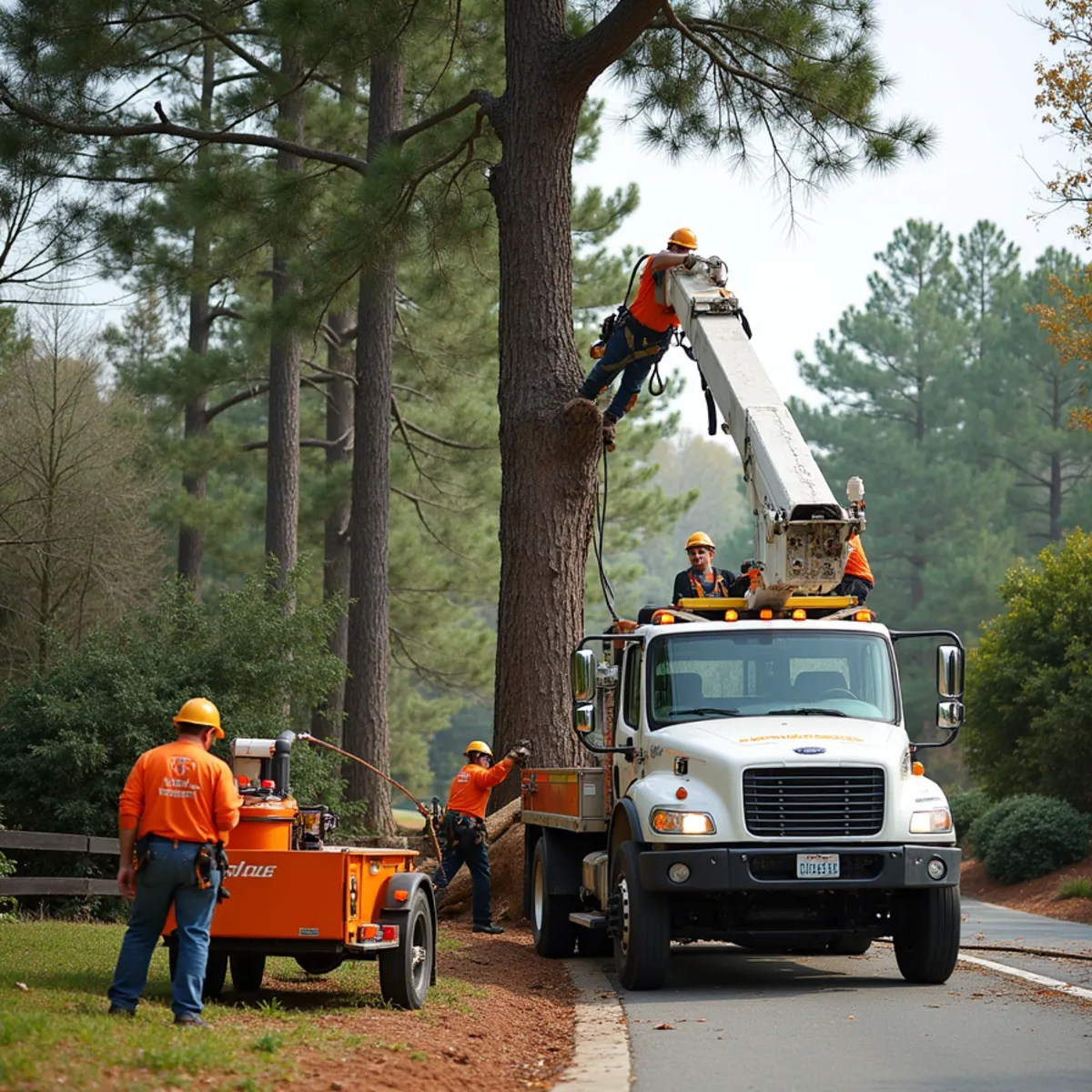 Certified tree service crew working in Milton, GA
