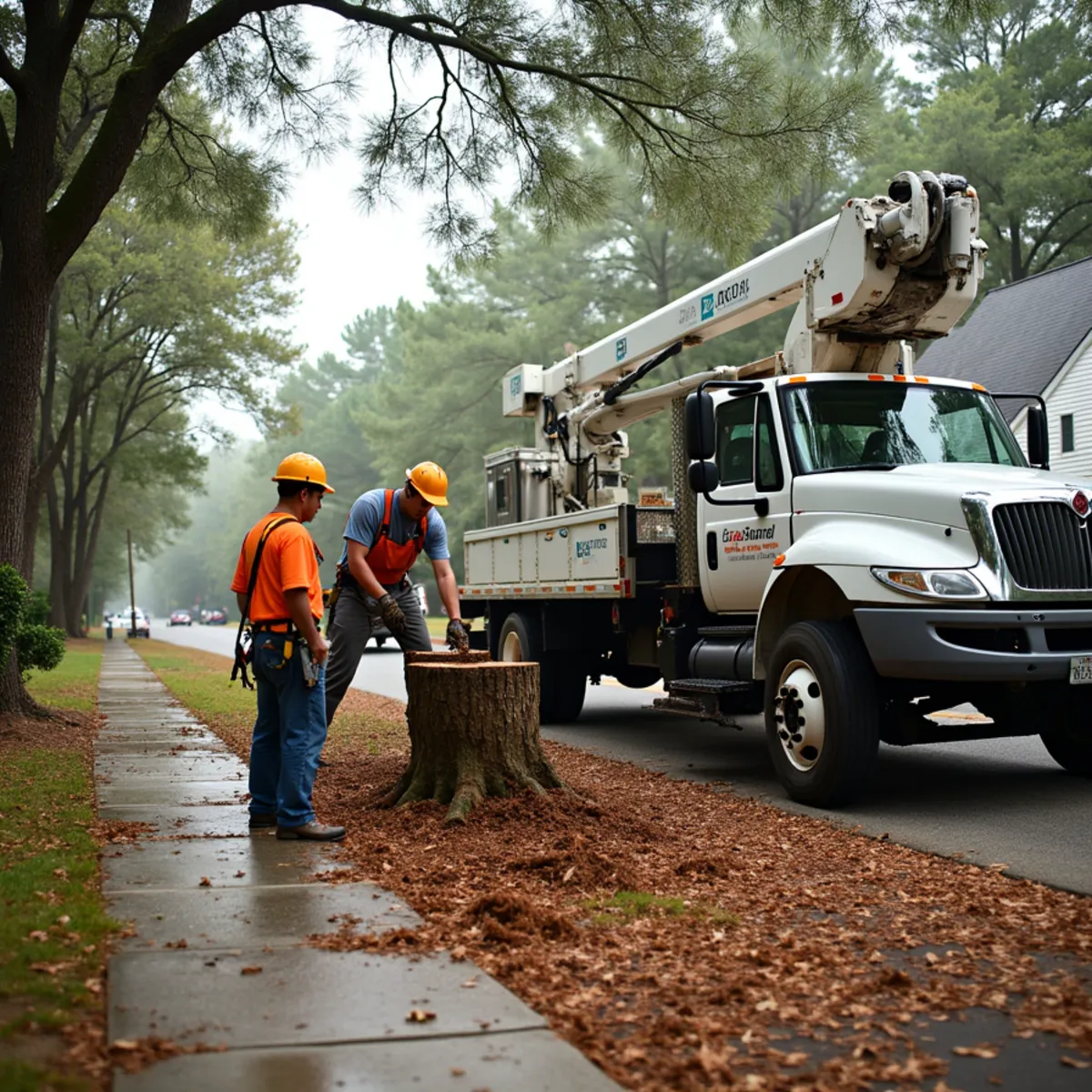 Certified tree service crew working in Statesboro, GA