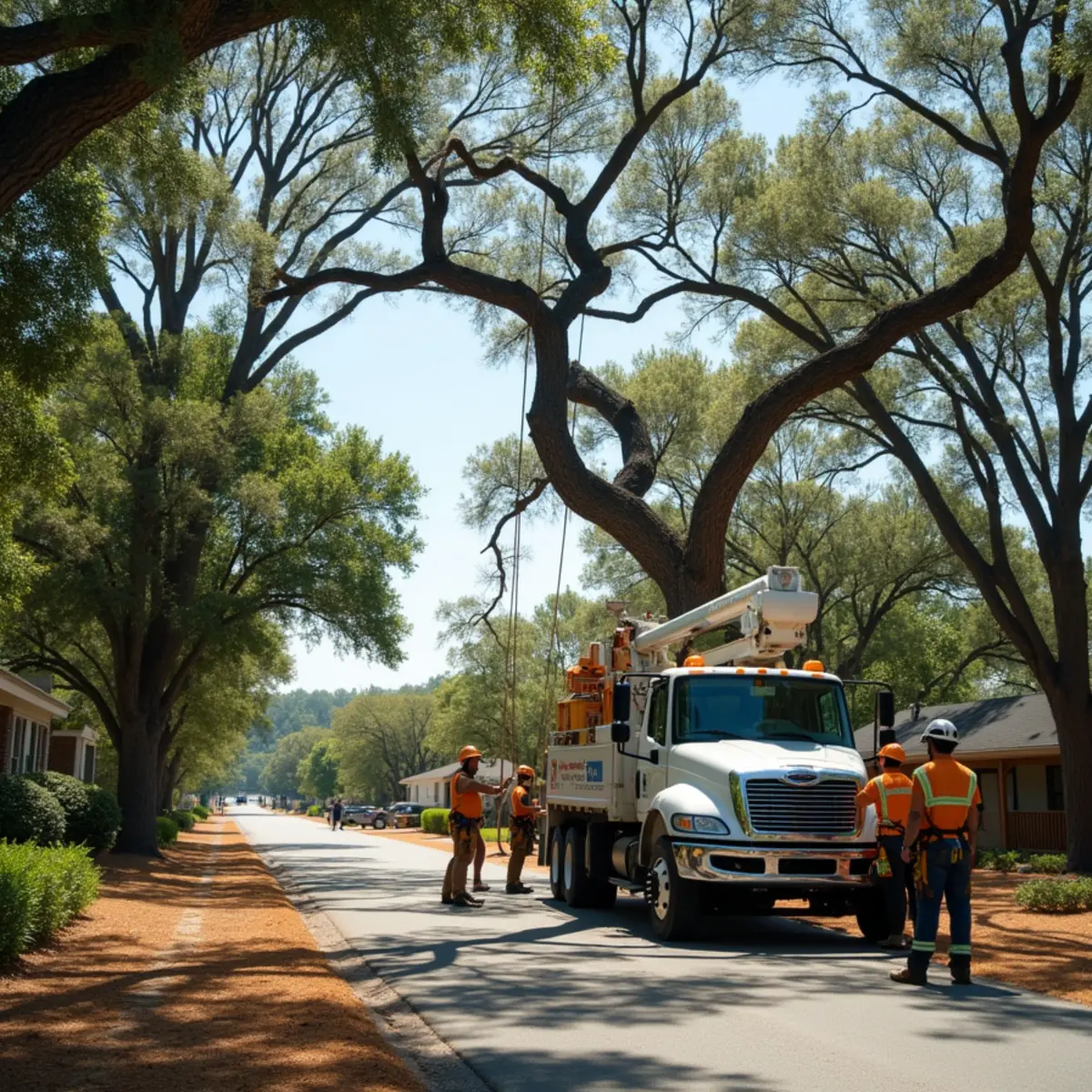 Certified tree service crew working in Tifton, GA