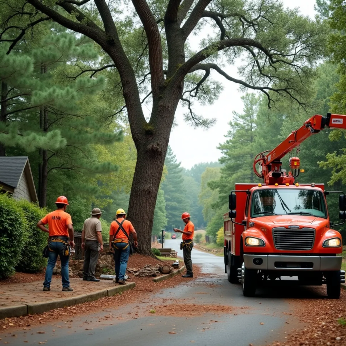 Certified tree service crew working in Woodstock, GA